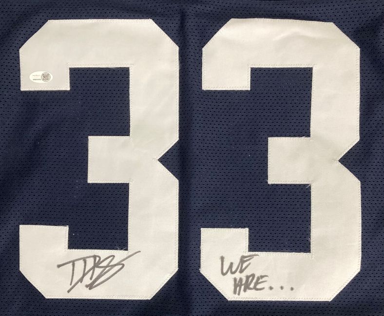 Authentic Penn State Blue Football Jersey Signed by Dani Dennis Sutton - JSA Certified with QR Holo - Perfect for Collectors, Fans & Sports Memorabilia Displays