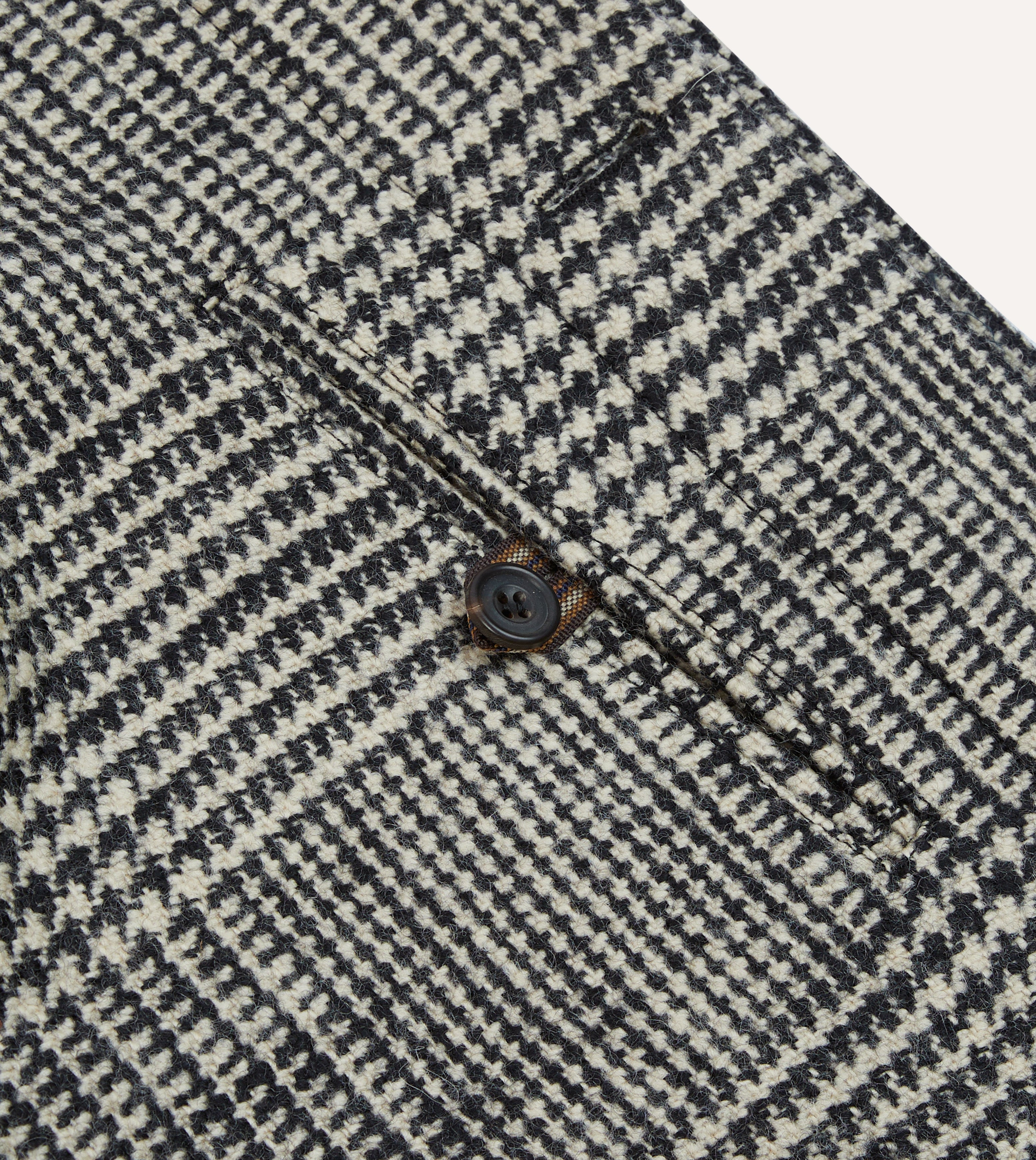 Men's Grey Prince of Wales Check Wool Raglan Coat - Classic Winter Overcoat for Business & Formal Occasions