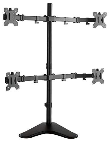 4-Monitor Stand with Adjustable Height & Stable Base - for 17-32