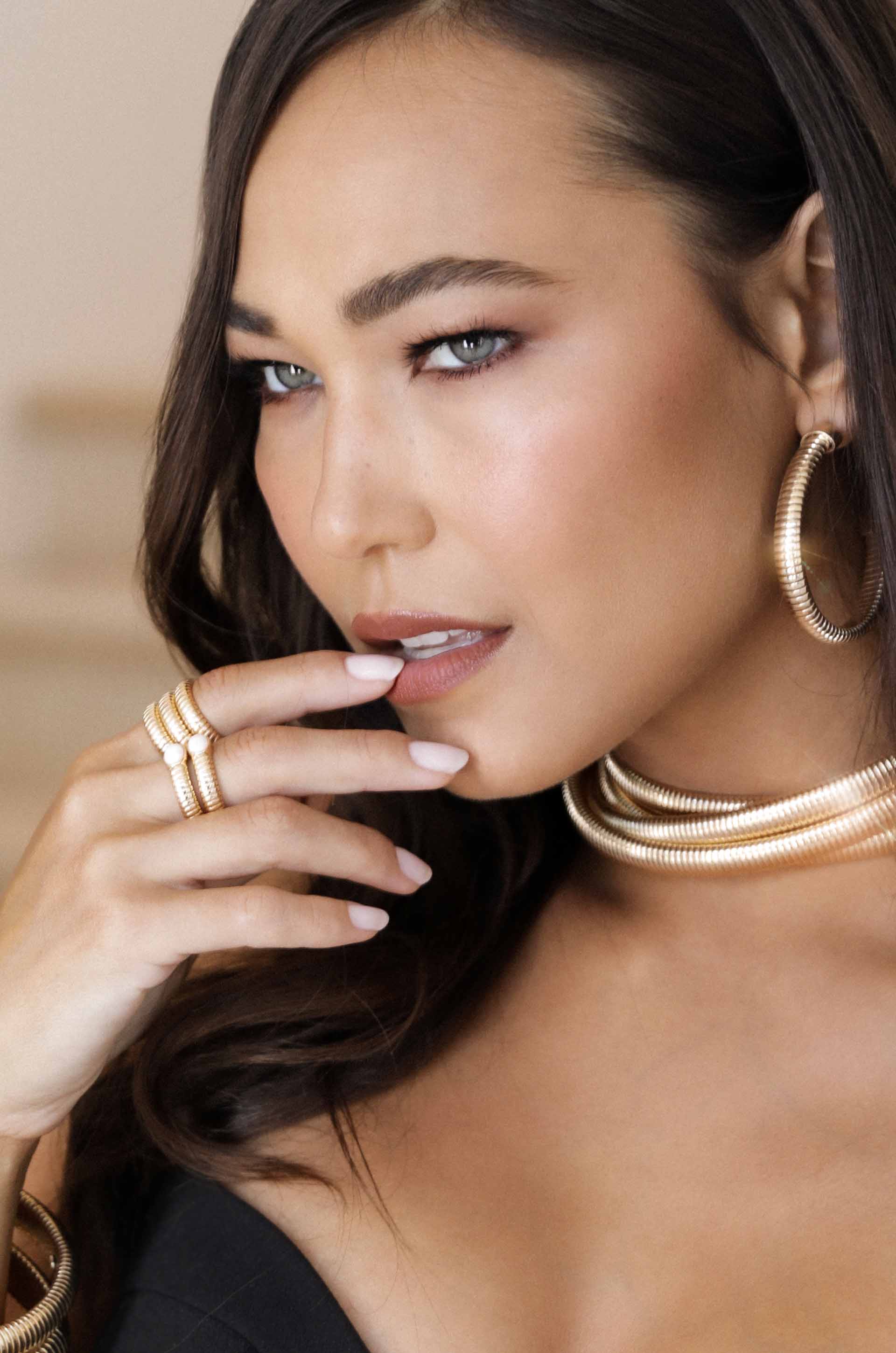 Opal Flex Ribbed Ring - Adjustable Stackable Jewelry for Women, Dainty Elegant Band for Everyday Wear & Special Occasions