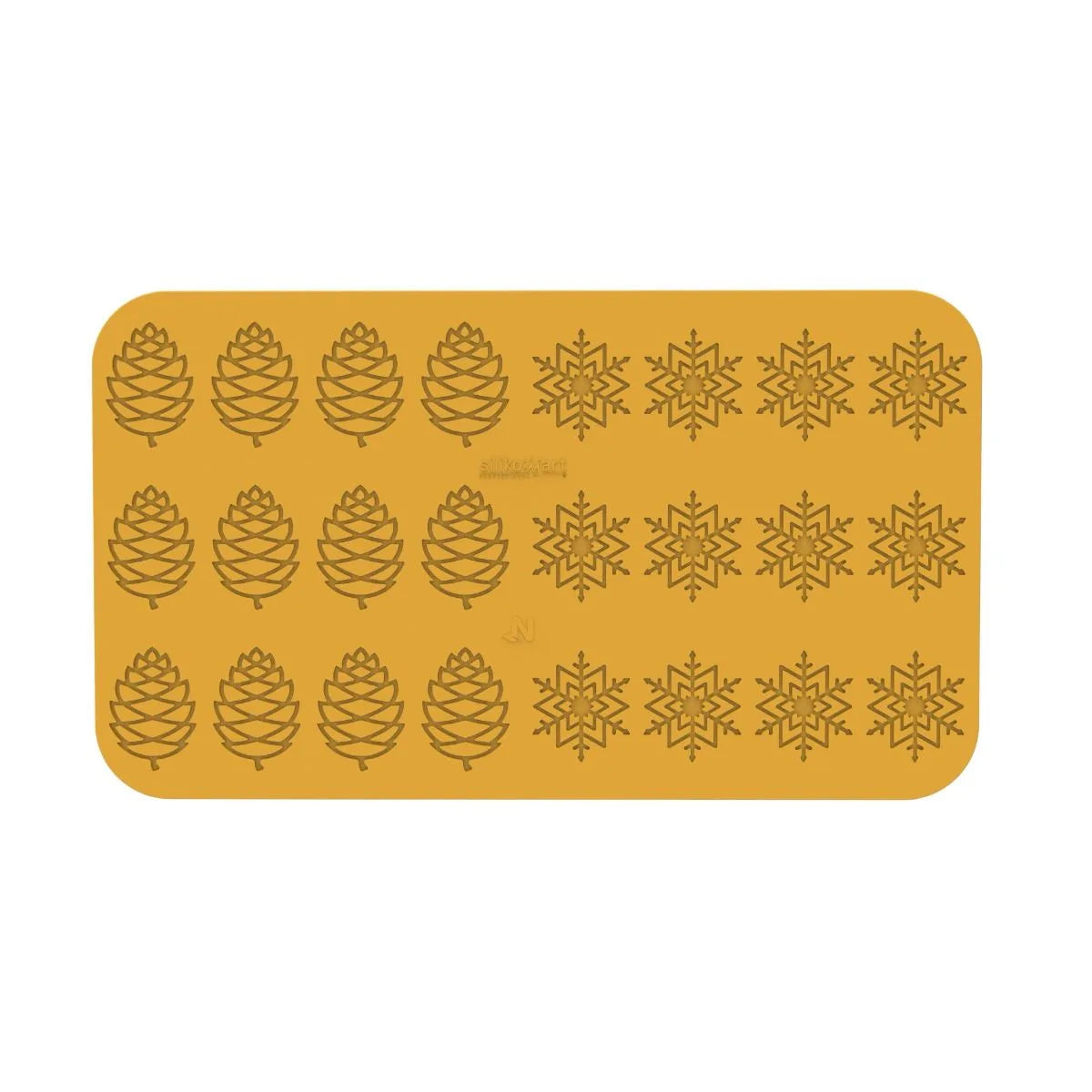 Silikomart Inverno 24 Cavity Silicone Mold for Baking - Winter Theme Chocolate, Candy, Ice Cube & Soap Making - Perfect for Holiday Desserts and DIY Crafts