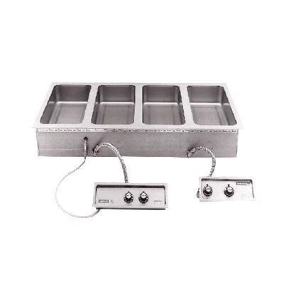 Wells Drop-In Hot Food Warmer with Thermostat Control - Holds 4 Full-Size Pans | Perfect for Buffets, Catering & Commercial Kitchens