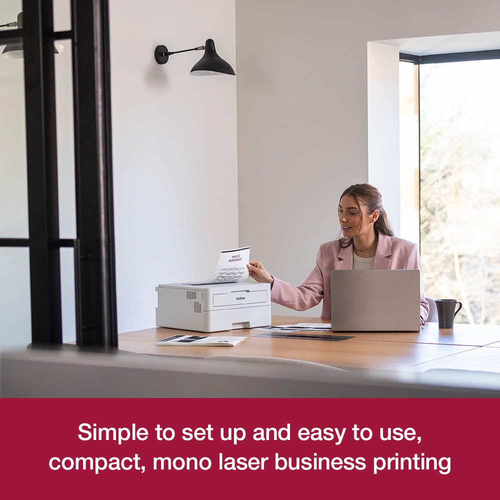 Brother HL-L2865DW Wireless Monochrome Laser Printer - Fast Printing, USB 2.0 & WiFi Connectivity - Compact A4 Printer for Home Office & Small Business Use