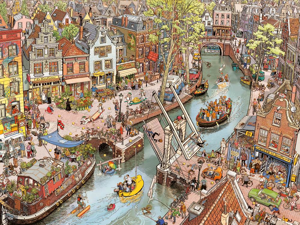 Heye 1500-Piece Triangle Jigsaw Puzzle - Say Cheese by Doro Gobel & Peter Knorr | Fun Family Activity, Home Decor & Stress Relief Gift