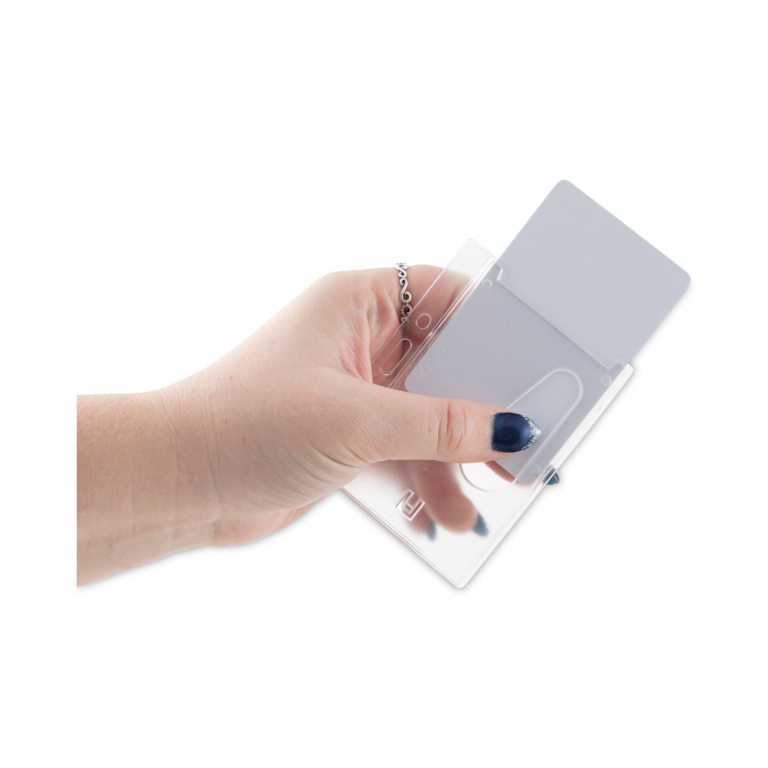 Advantus Frosted Horizontal Badge Holders - 3.68