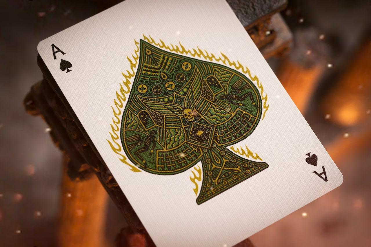 Sacred Fire Playing Cards - Emerald Flare Edition | Premium Poker Cards for Magic Tricks, Cardistry & Game Nights | Perfect for Professional Magicians & Card Game Enthusiasts