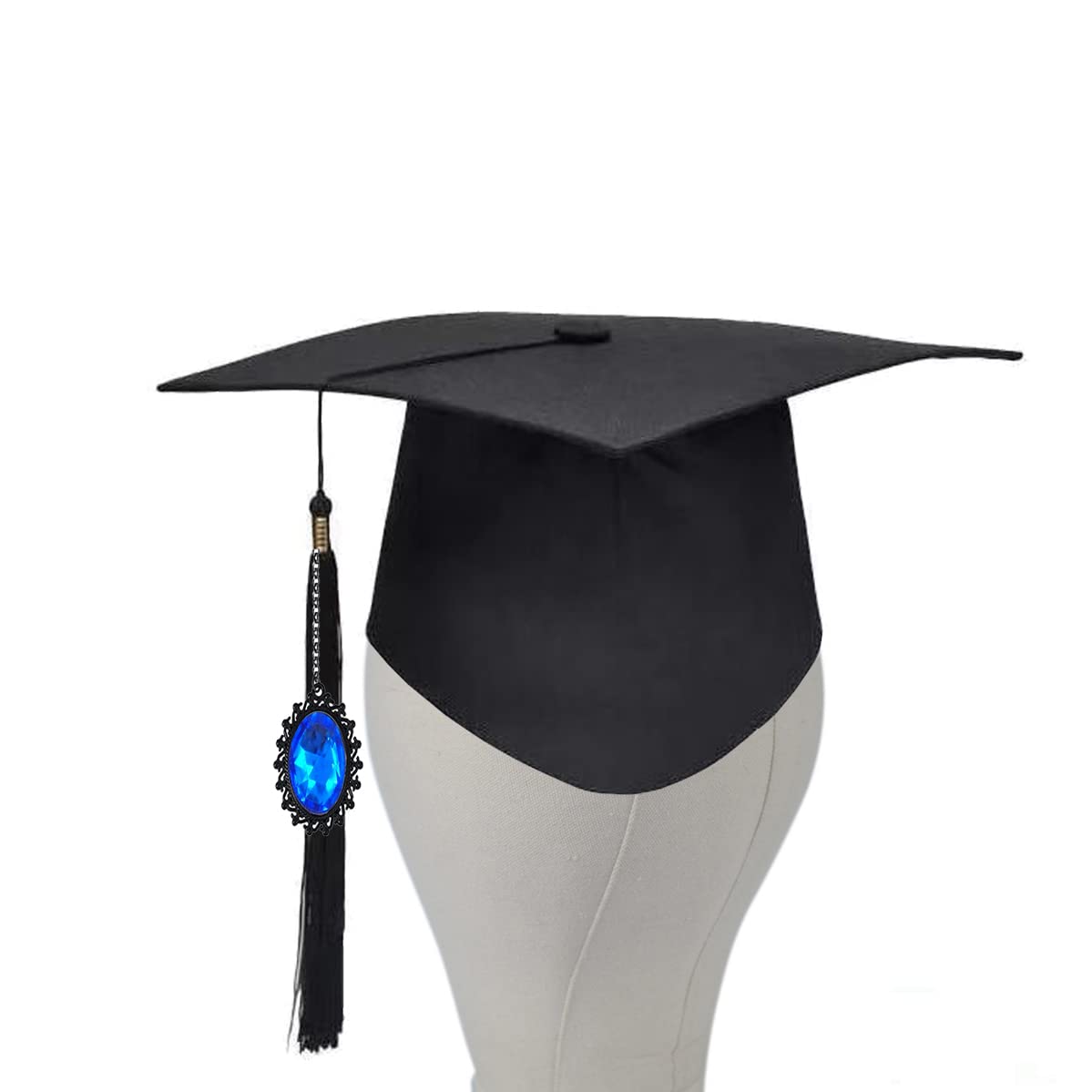 2 Pack DIY Graduation Cap Photo Charms - Blank Metal Oval Dual Photo Frame with Tassel for Graduation Cap Decorations | Perfect for Graduation Parties, School Events & Memory Keepsakes