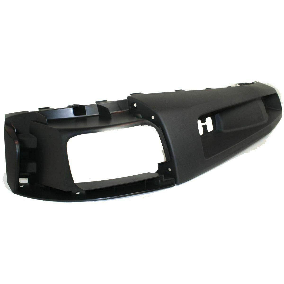 2007-2013 Chevrolet Silverado 1500 Front Bumper Chrome Steel with Lower Valance & Textured Extension - Driver & Passenger Side Bumper Ends (No Fog Light Holes) - Direct Replacement for Enhanced Protection & Style