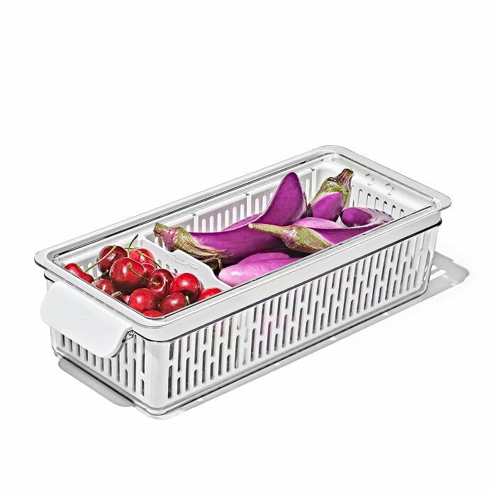 Fresh Produce Saver Long Bin - Extend Shelf Life of Fruits & Vegetables | Perfect for Kitchen, Pantry, and Grocery Storage