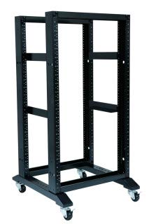15U 4-Post Open Frame Server Rack - 19-Inch Network & Audio Equipment Rack for Data Centers, Home Studios & Office Use