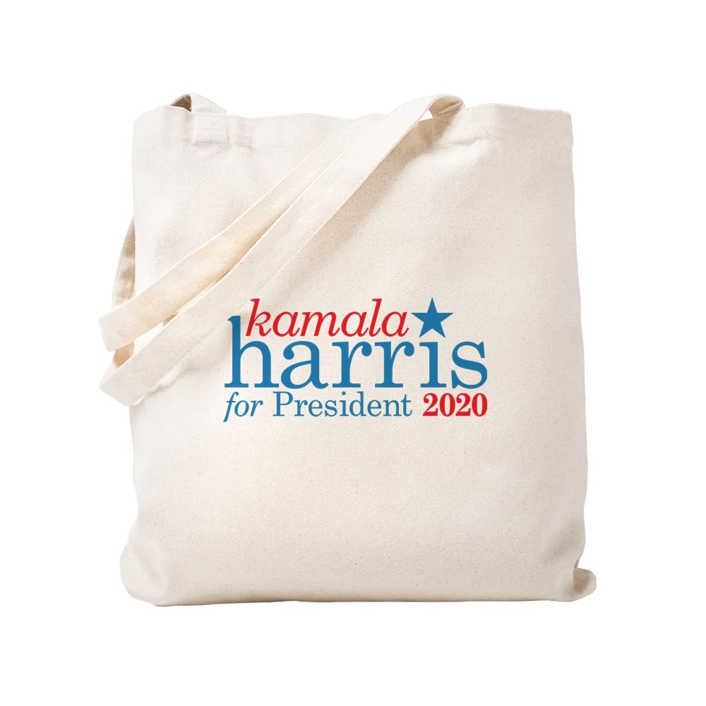 Kamala Harris For President Tote Bag - Eco-Friendly Natural Canvas Reusable Shopping Bag for Groceries, Beach & Political Events