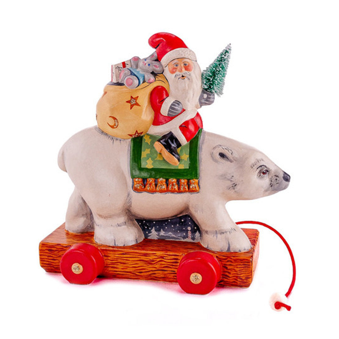 Santa & Polar Bear Christmas Decorations - Festive Holiday Home Decor for Xmas Tree, Mantel, and Tabletop - Perfect for Holiday Parties and Winter Celebrations