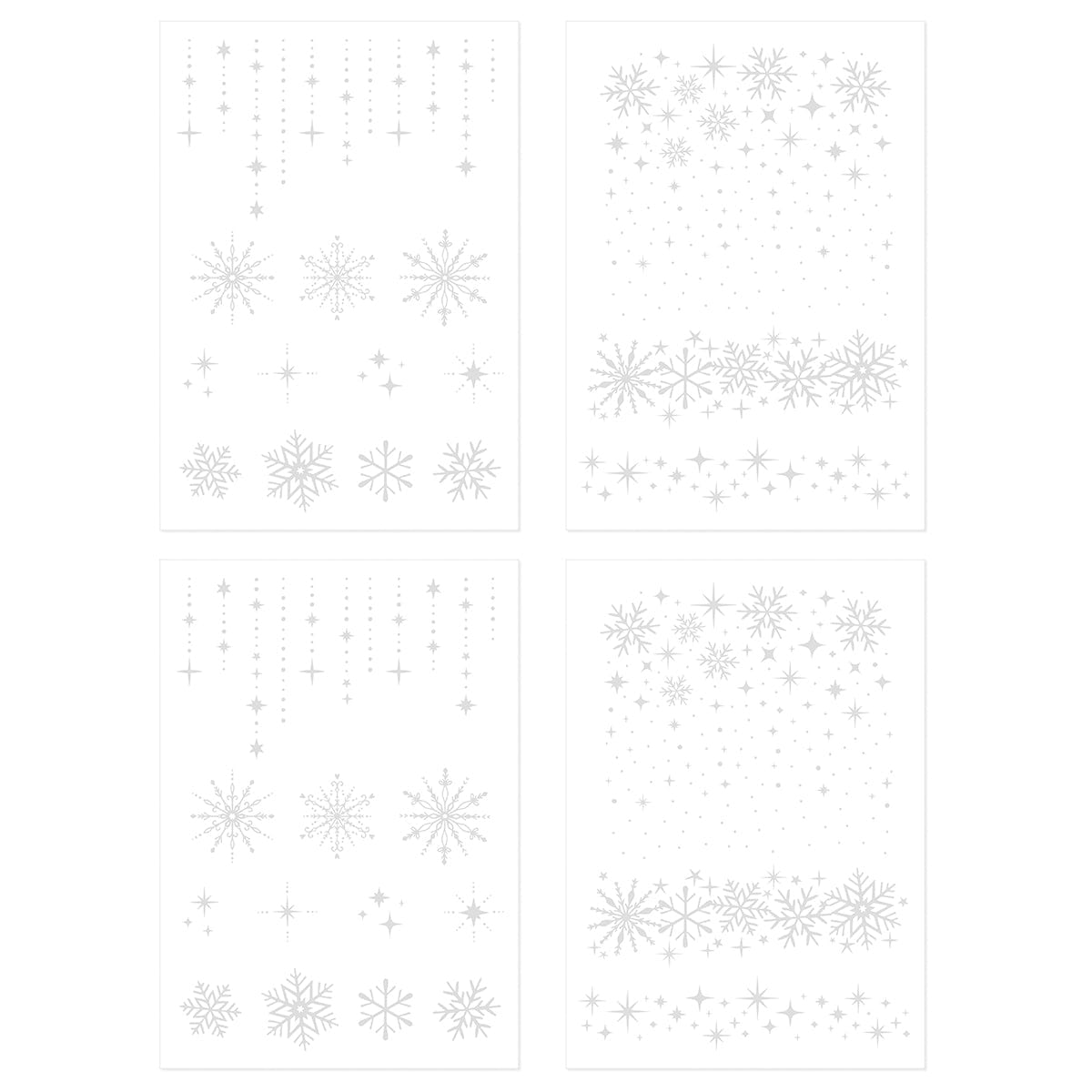Winter's Veil Foil Fusion Adhesive Sheets 2 Pack - Premium Self-Adhesive Decorative Foil for Scrapbooking, Card Making & DIY Crafts - Perfect for Holiday Decorations, Gift Wrapping & Home Projects