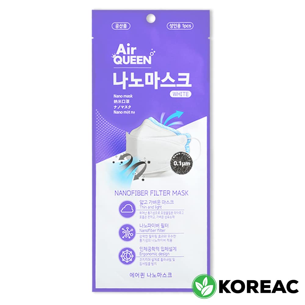 Air Queen Nano Mask - Premium Korean KF94 Face Mask for Daily Protection - Ideal for Travel, Work, and Outdoor Activities