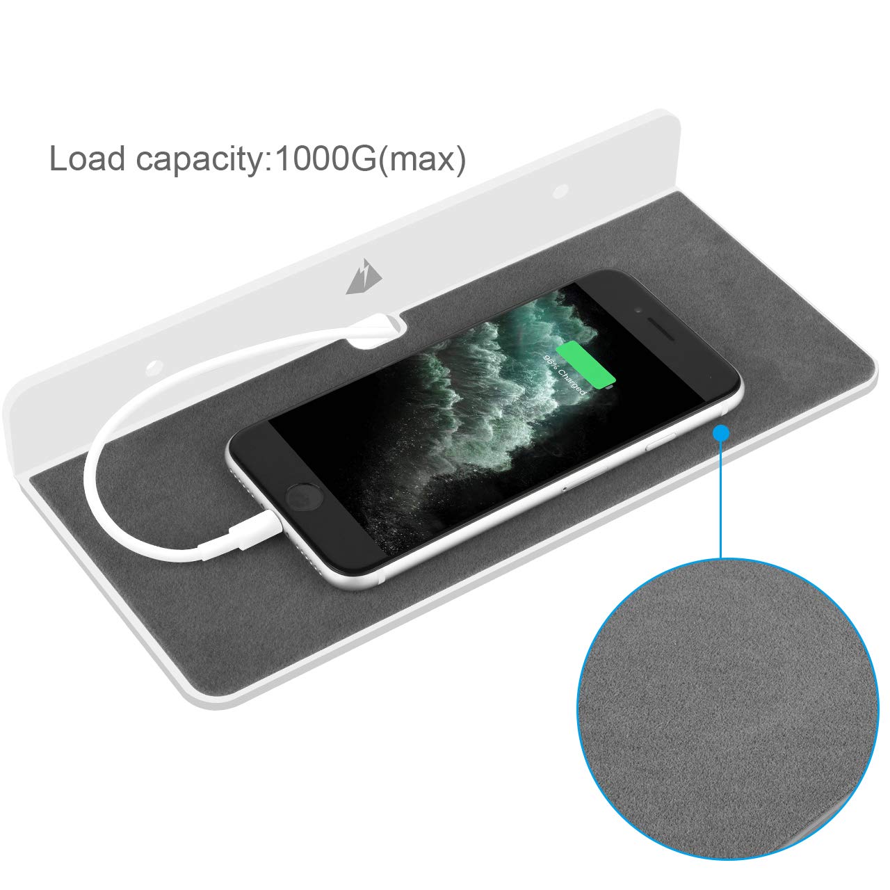 TXEsign 9-Inch White Acrylic Floating Wall Shelf - Speaker Stand for Bookshelf Speakers, Webcam, Cell Phones & Display - Perfect for Home Theater, Office & Gaming Setup