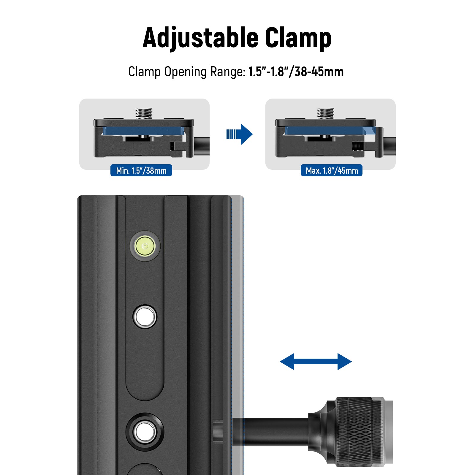 NEEWER QR150 Quick Release Plate with Clamp Set - Compatible with DSLR Cameras, Video Cameras & Tripods - Secure Mounting for Photography & Videography