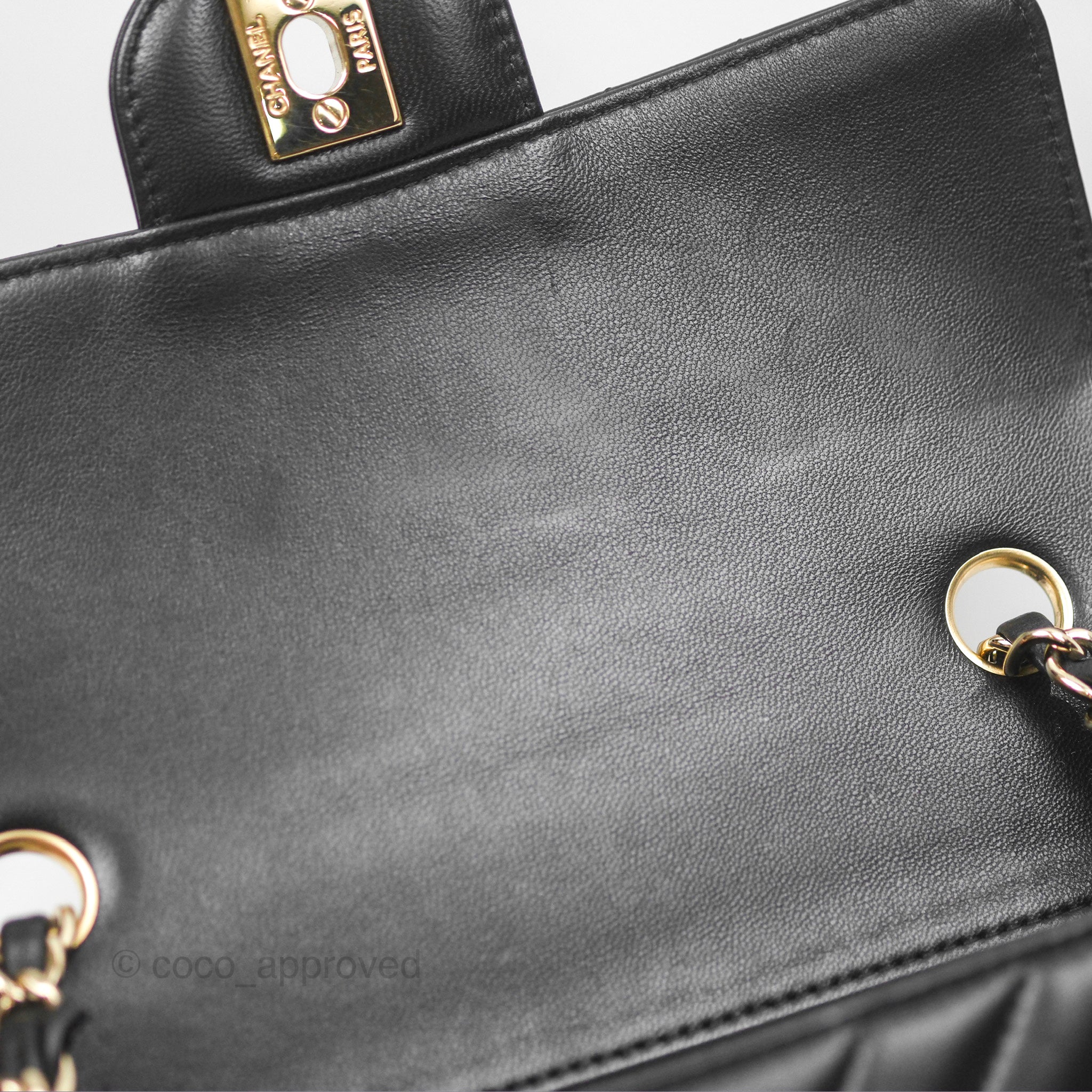 Chanel Chevron Mini Rectangular Flap Bag in Black Lambskin Leather with Gold Hardware - Luxury Crossbody Purse for Women, Perfect for Evening Events & Date Nights