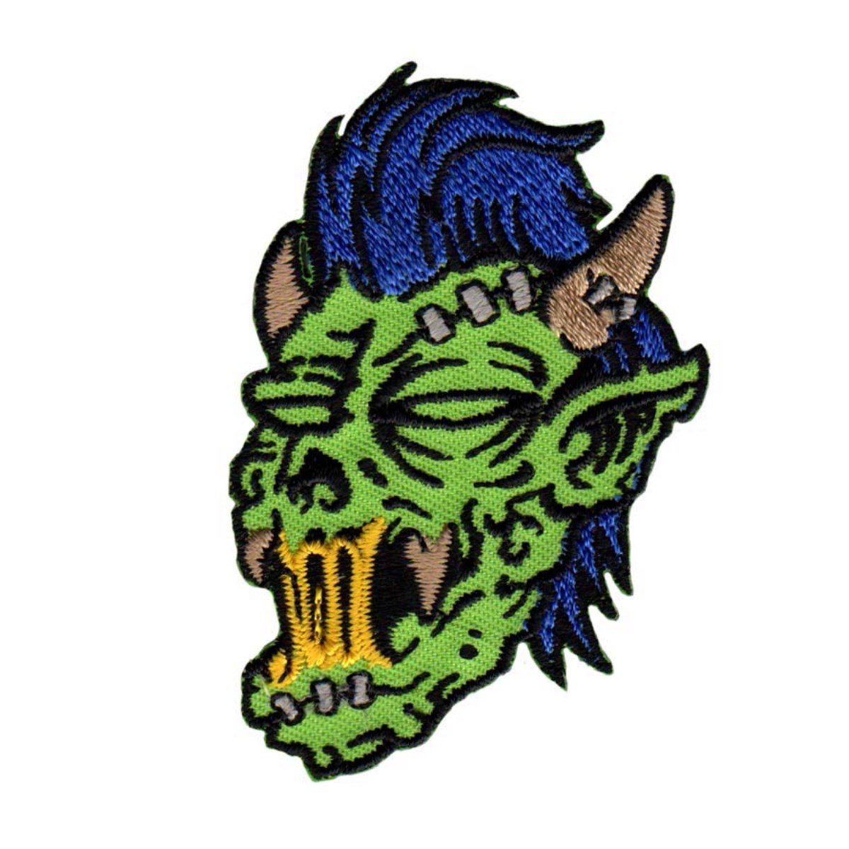 Reed Werewolf Zombie Skull Monster Embroidered Iron-On Patch for Halloween Costumes, DIY Crafts & Jackets - Spooky Gothic Applique for Cosplay & Clothing Decoration