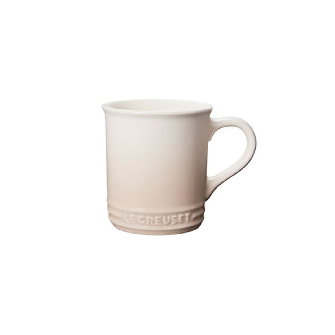 Le Creuset 0.35 Litre Classic Stoneware Mug Set of 4 in Meringue Color - Perfect for Coffee, Tea, and Hot Beverages at Home or Office