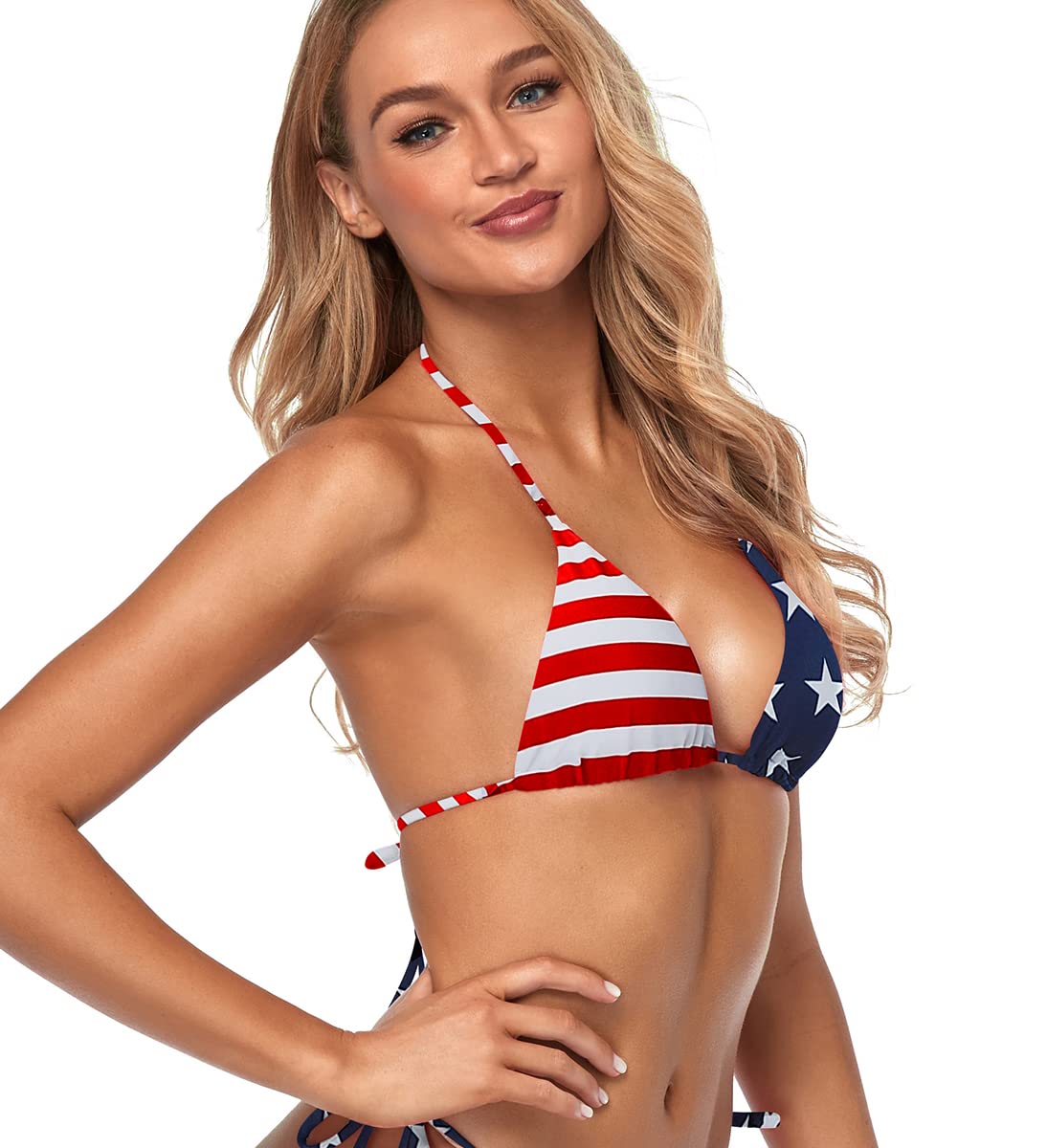 Sexy Women's Halter Thong Bikini Top - Micro Triangle String Swimsuit for Beach, Pool & Summer Vacation