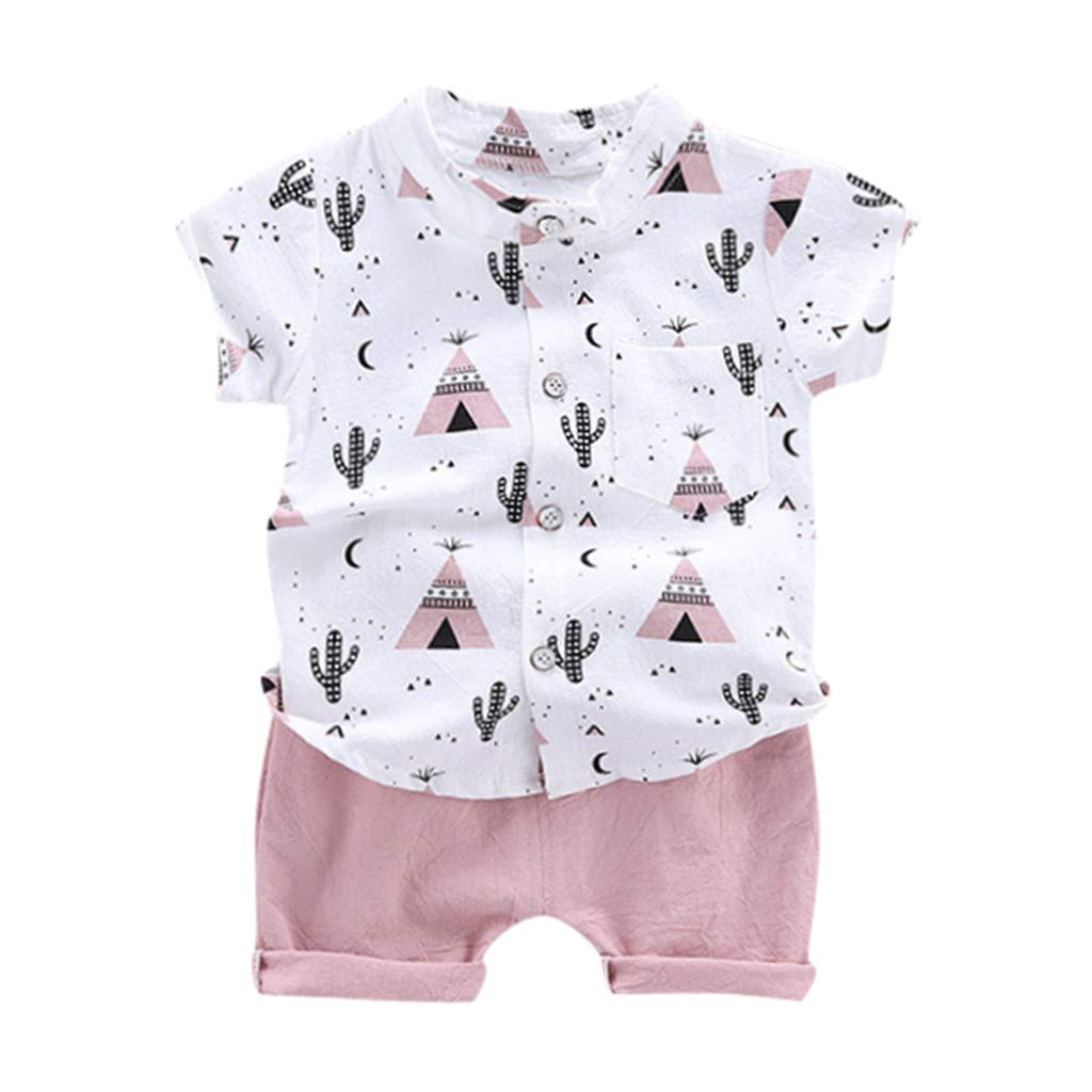 Cartoon Baby Boys Summer Outfits - Short Sleeve T-Shirt & Shorts Set for 1-4 Years Old | Cute Toddler Clothes for Playtime, Beach & Outdoor Activities