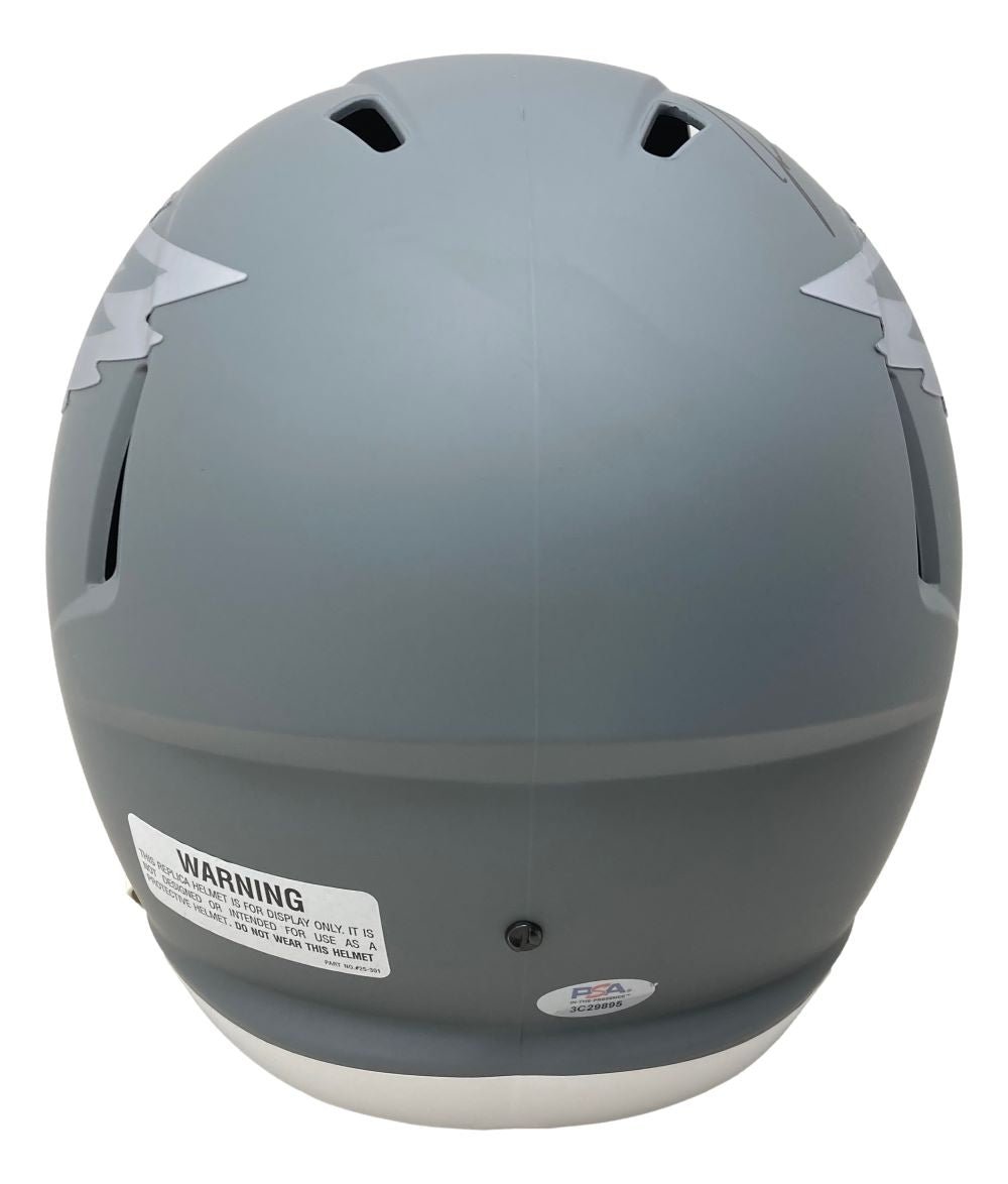 Jason Kelce Autographed Philadelphia Eagles FS Slate Speed Replica Helmet with PSA HOLO Certification - Perfect for Eagles Fans, Sports Memorabilia Collectors, and Game Room Displays