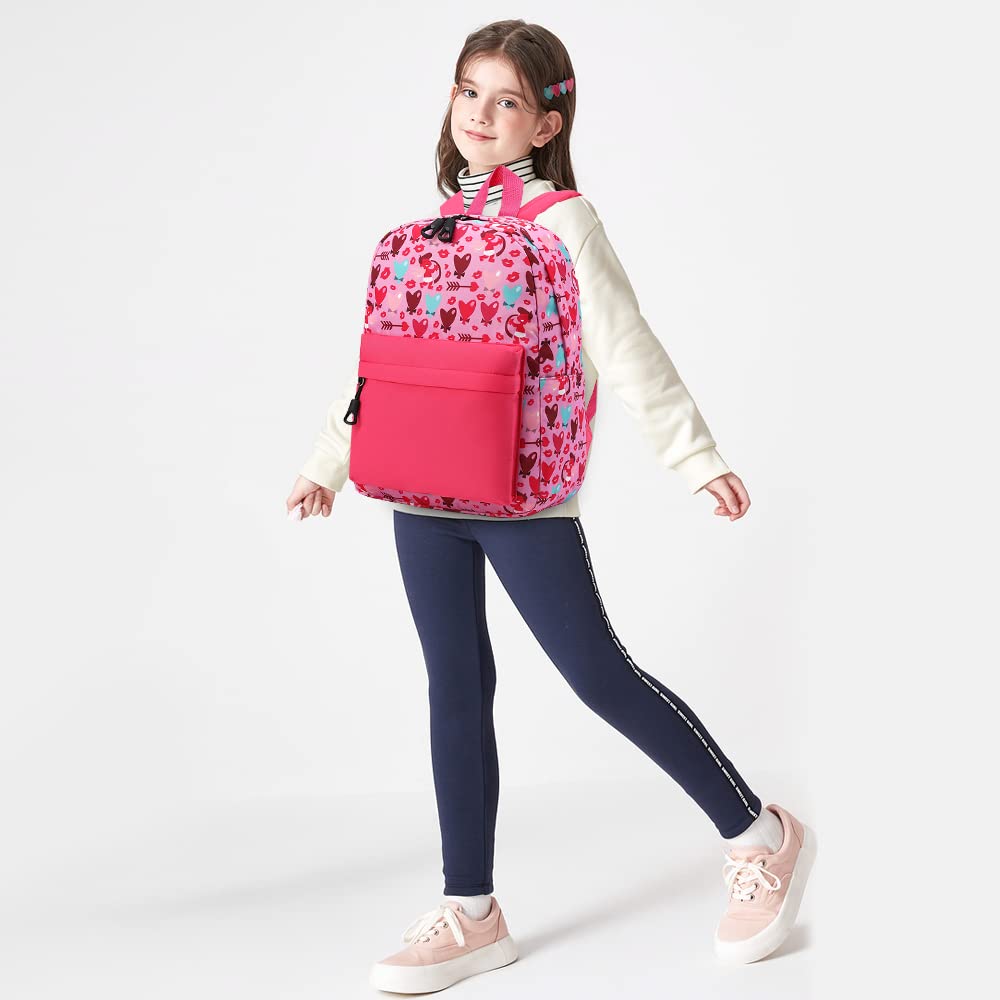 Toddler Backpack for Boys & Girls - Cute Preschool Backpack with Adjustable Chest Strap (Heart Arrow Design) - Perfect for Daycare, Travel & Kindergarten Essentials