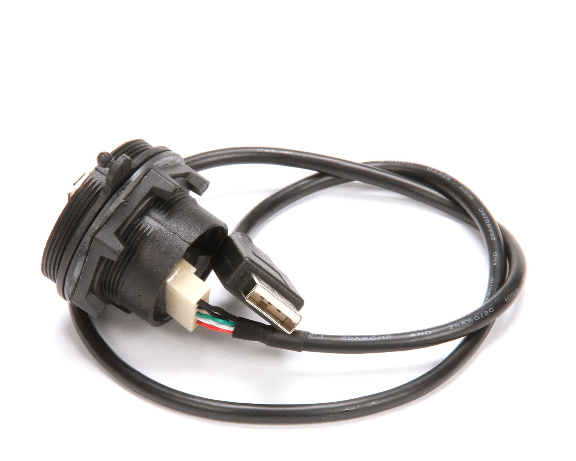 Garland 4532040 USB Cable Assembly with Lock Nut - High-Speed Charging & Data Sync for Computers, Printers & Mobile Devices