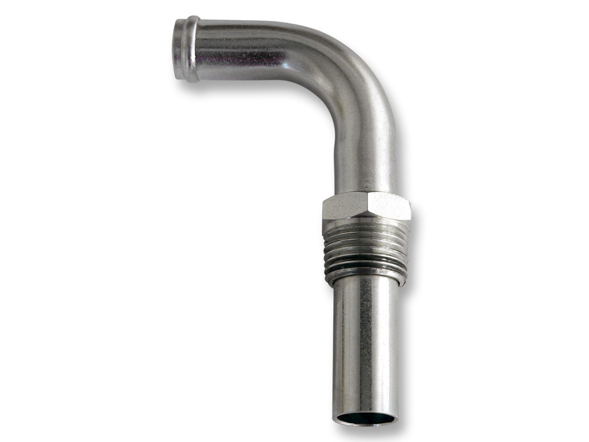 Scott Drake D0AZ-18599-B 1970 428 Heater Hose Elbow - Silver Zinc Finish | Classic Car Restoration Part | Perfect for Ford Mustang, Torino & Cobra Heating System Repairs