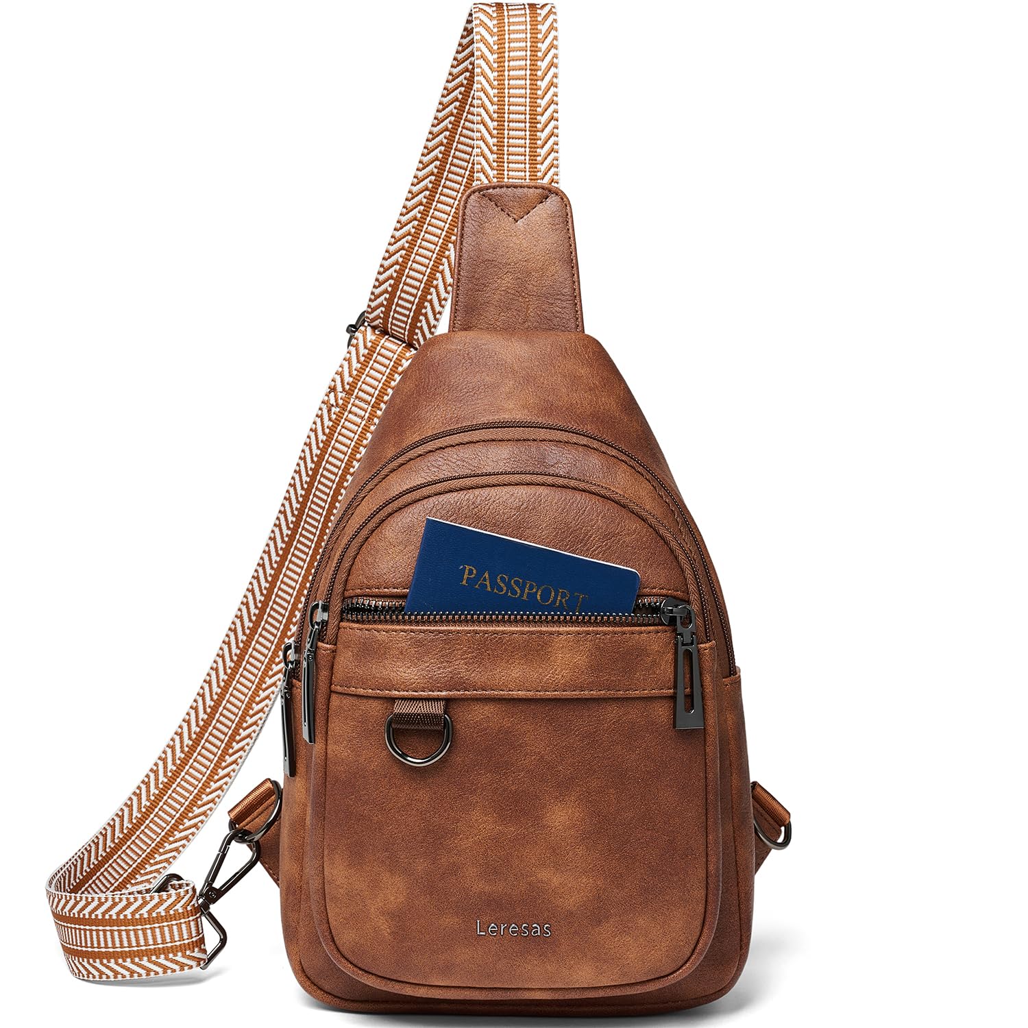 7L Vegan Leather Sling Bag for Women & Men - Crossbody Fanny Pack, Shoulder Bag, Anti-Theft Travel Purse - Perfect for Gym, Hiking, Commuting & Daily Use