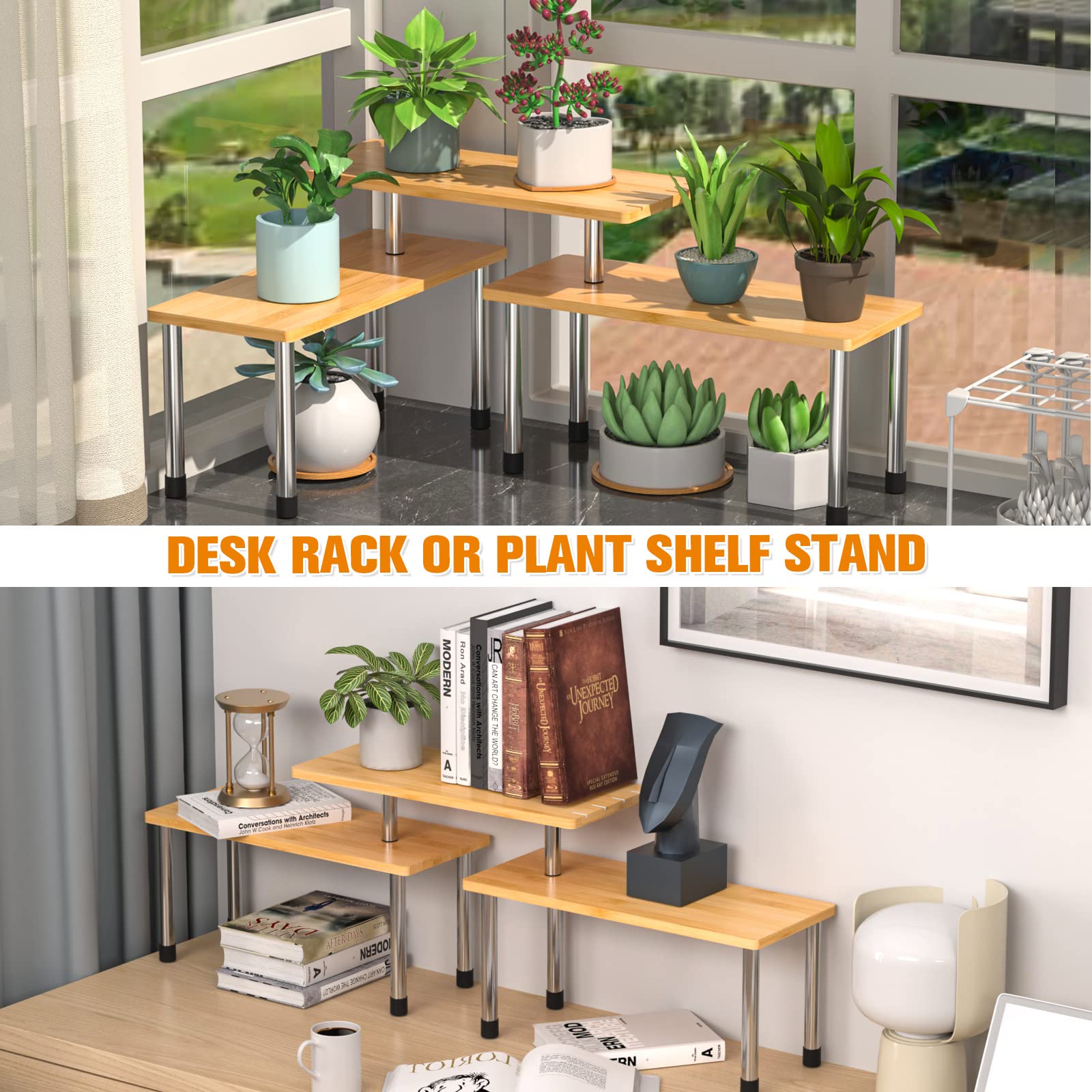 JayRex 2-Tier Kitchen Shelf Organizer - Space Saving for Countertops & Bathroom