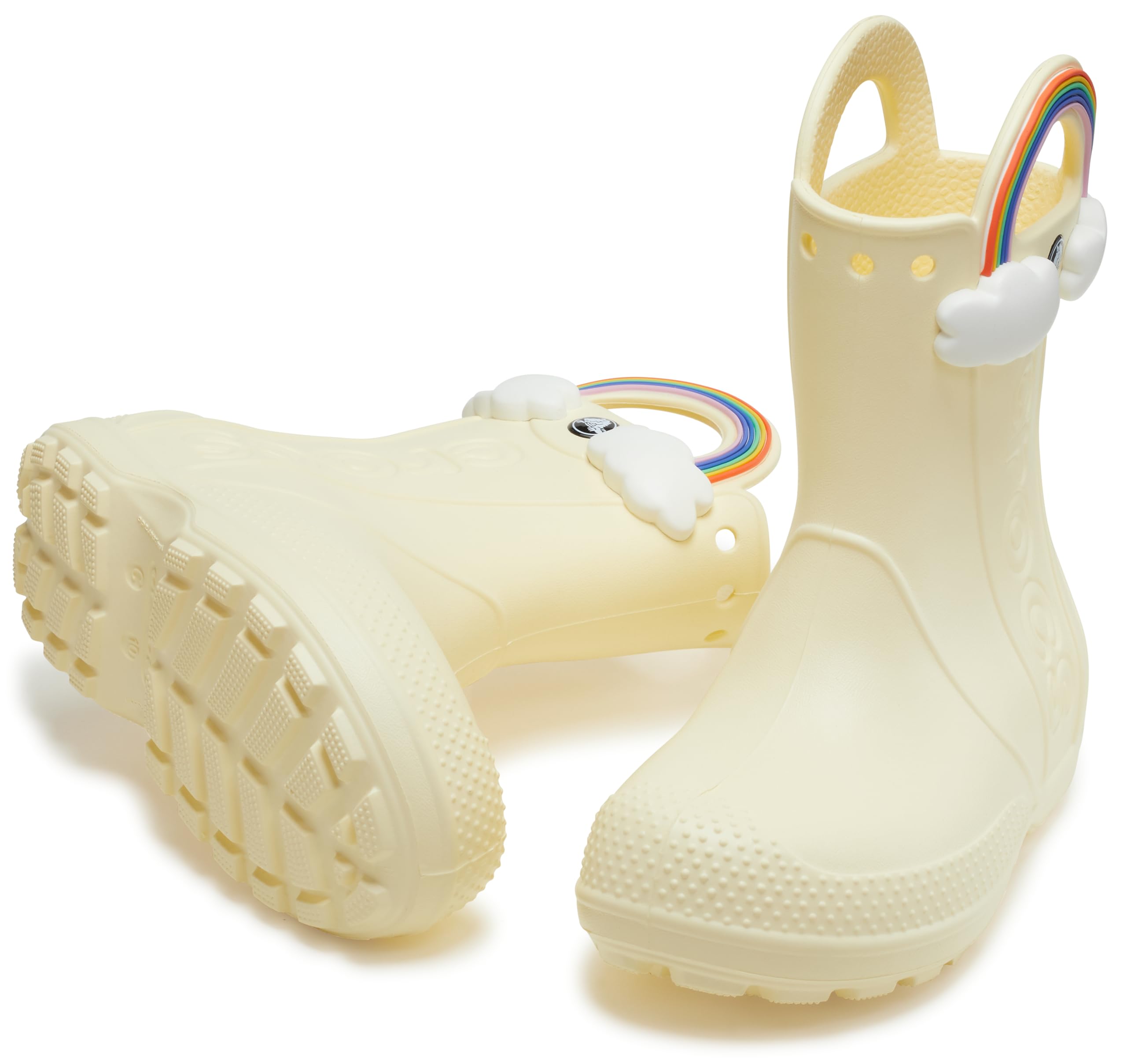 Crocs Kids' Handle It Rain Boots - Waterproof Rubber Rain Boots for Boys & Girls - Comfortable & Durable for Outdoor Play, Puddle Jumping & Wet Weather Adventures