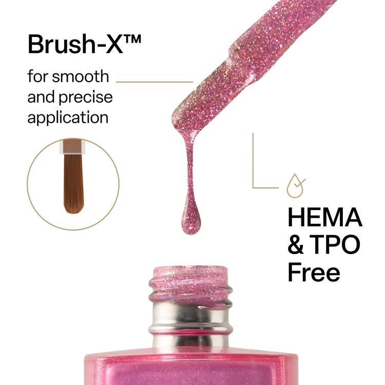 Apres Flash Glitter Gel FG10 - Kama/Karma Color - Professional Nail Art Glitter Gel for Salon & Home Manicures - Perfect for Parties, Weddings & Special Occasions