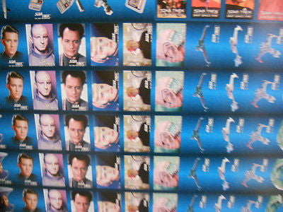 Star Trek Next Generation & DS9 Hostess Chips Uncut Card Sheet 1995 - Rare Collectible Memorabilia for Fans & Display