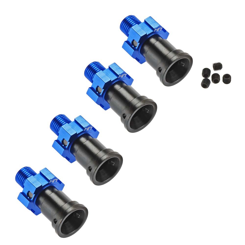 Hot Racing SXMX39X06 Steel Stub Axle with 24mm Aluminum Wheels & Hex TRA 6s - High-Performance RC Car Upgrade for Off-Road Racing & Crawling