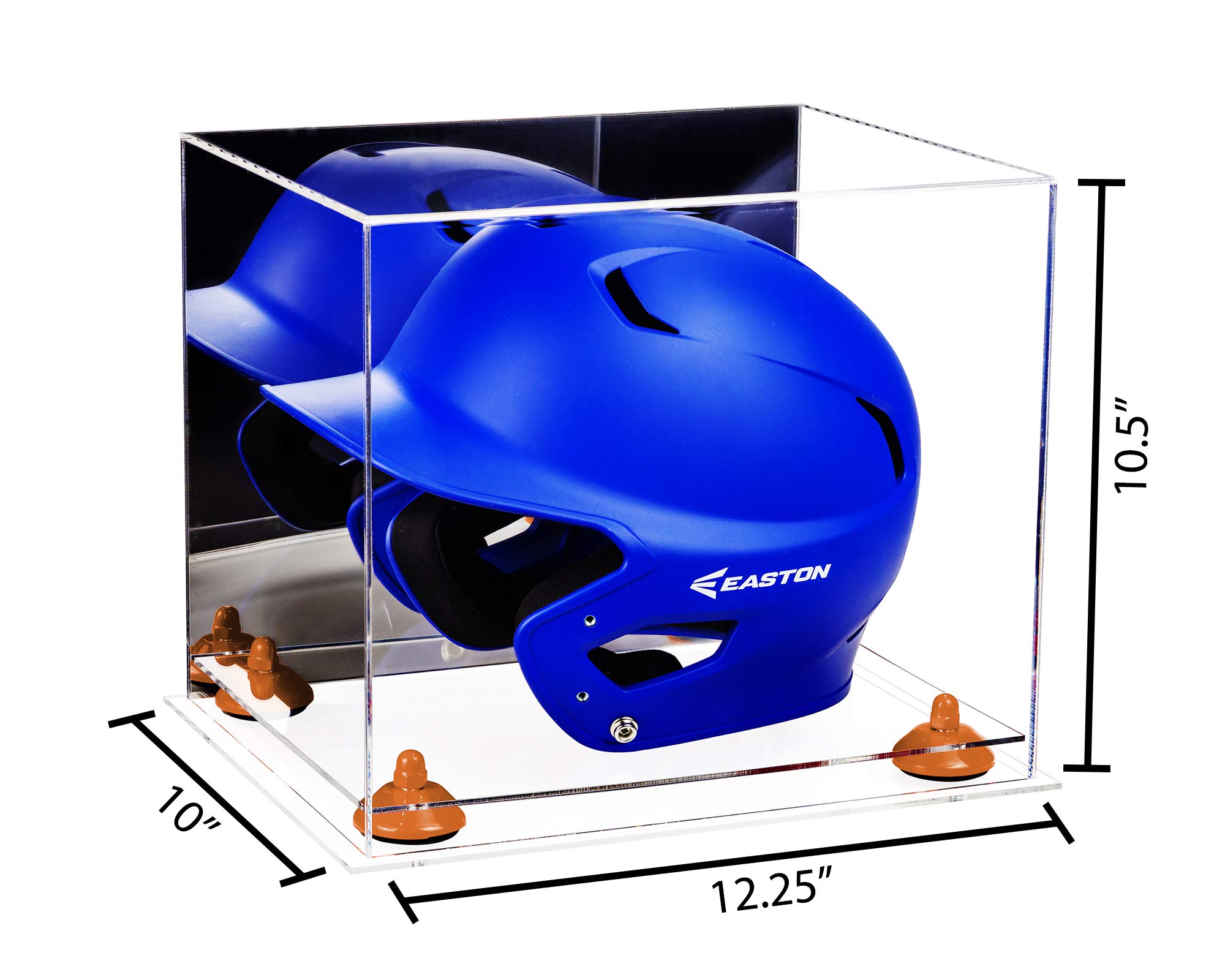 Clear Acrylic Baseball Batting Helmet Display Case - UV Protection & Dustproof - Perfect for Showcasing Collectibles, Memorabilia, and Game-Used Gear in Home, Office, or Sports Bar Decor