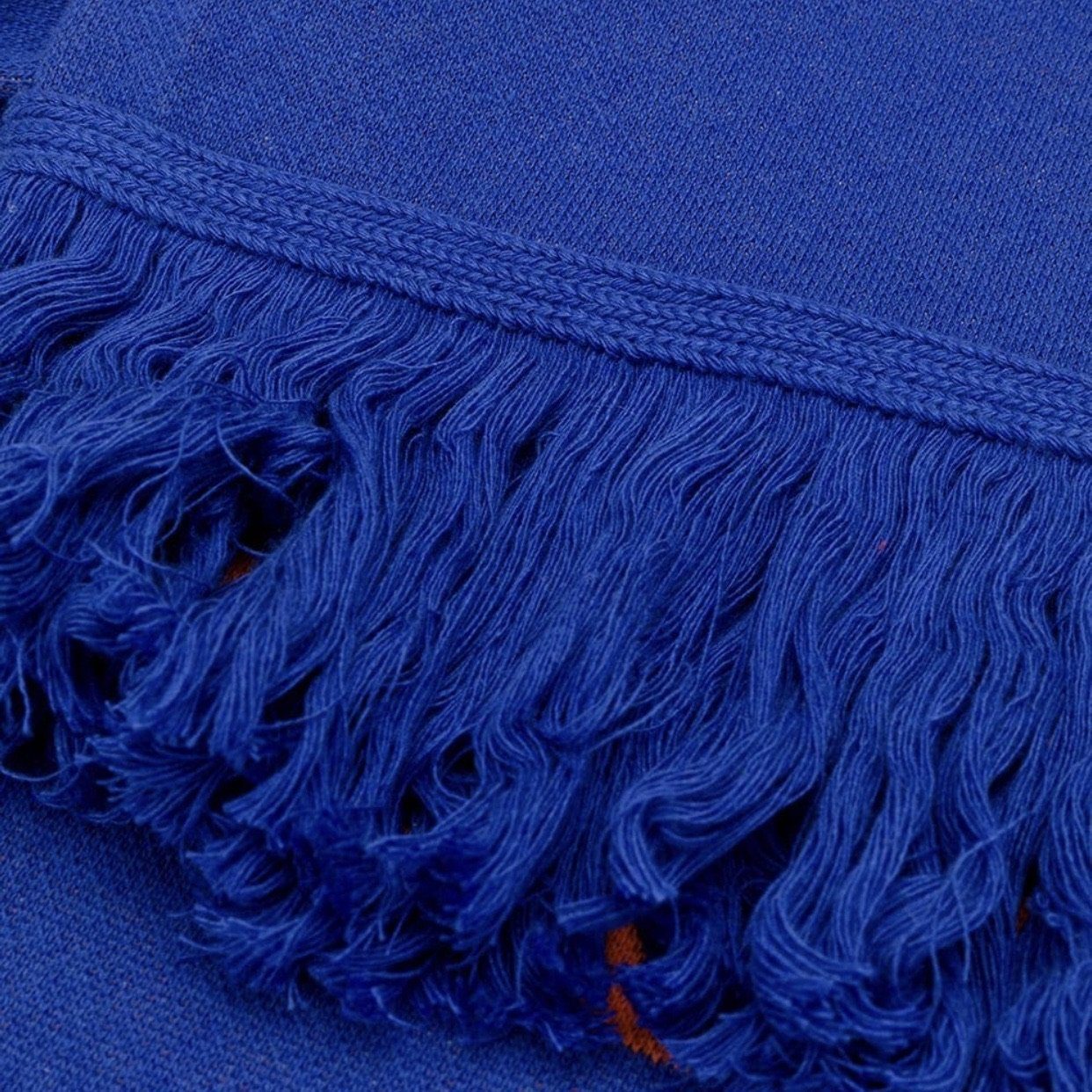 Off White Blue & Orange Stripe Logo Scarf - Fashionable Winter Accessory for Women & Men - Perfect for Cold Weather, Outfits & Gifts
