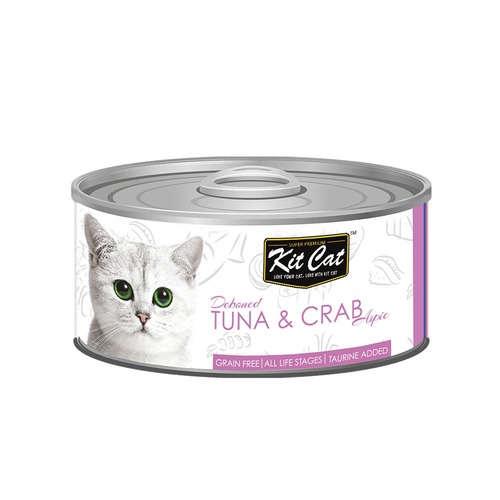 Premium Kit Cat Deboned Cat Food Topper - Savory Chicken & Tuna Flavor (80g) for Adult Cats & Kittens | Grain-Free Wet Food Supplement | Enhances Appetite & Nutrition - Perfect for Picky Eaters & Mealtime Enrichment