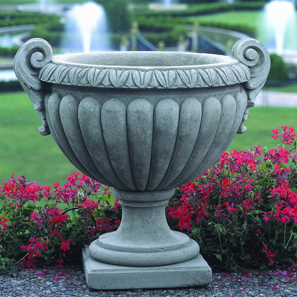 Campania International Longwood Volute Handle Urn - Elegant Garden Planter for Outdoor Decor, Patio, and Landscape Design