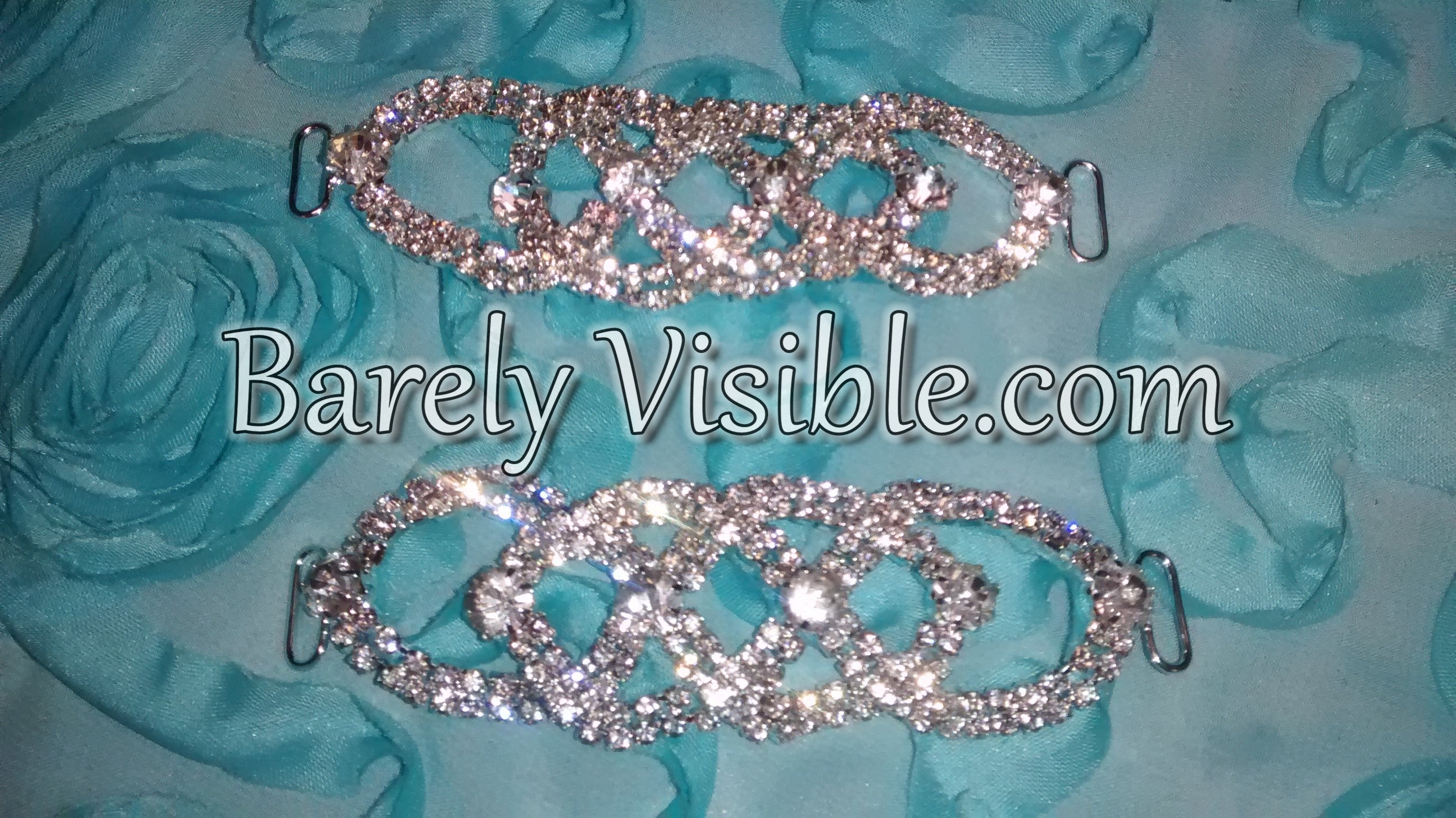 2Pcs Rhinestone Bikini Connectors - 3 Inch Sparkling Swimsuit Accessories for Beach, Pool & Summer Fashion