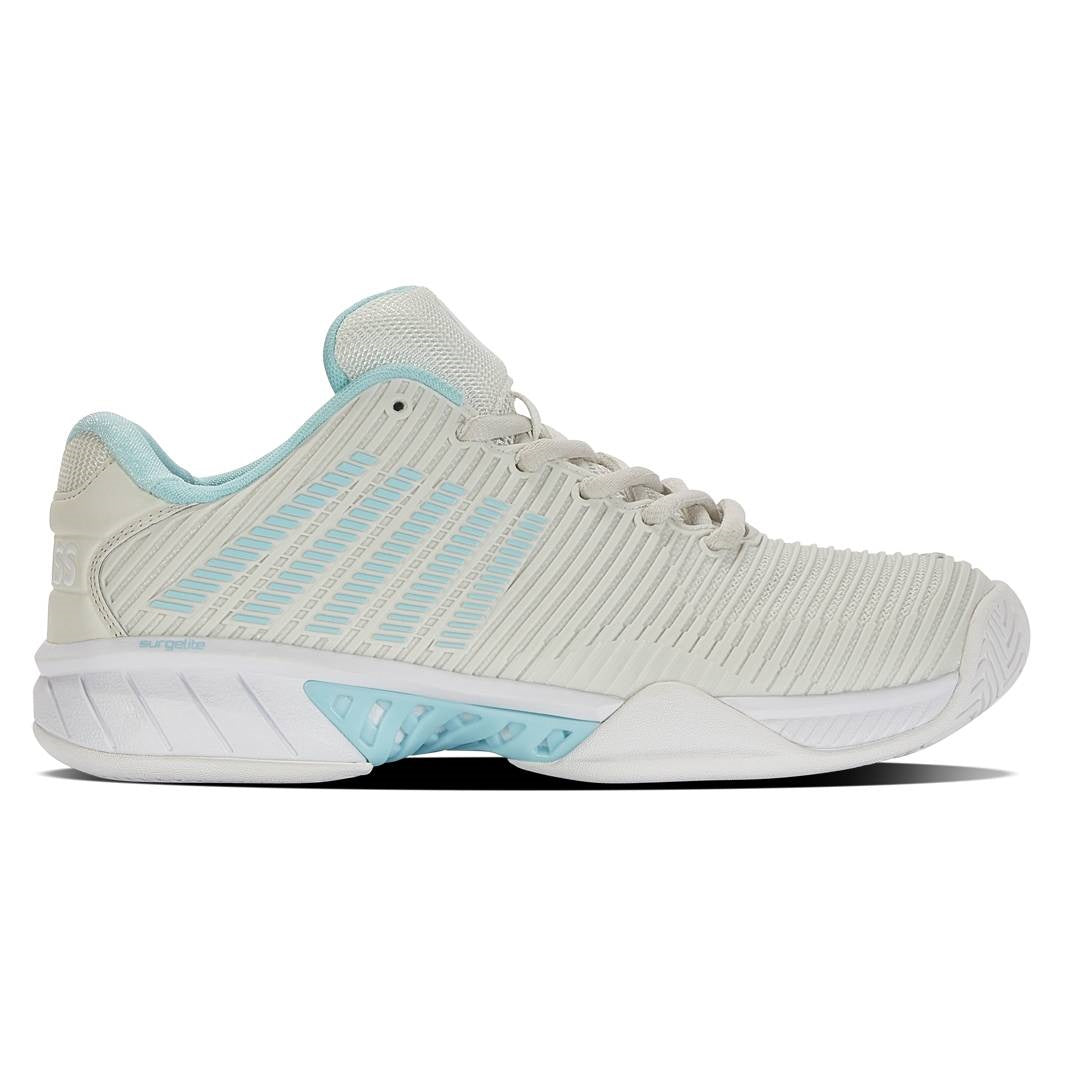 K Swiss Hypercourt Express 2 Wide Women's Tennis Shoes - Lightweight Comfort for Court Performance (Gray/White) | Perfect for Competitive Matches & Casual Play