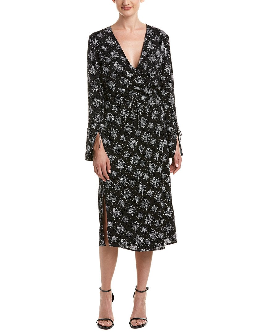 The Fifth Label Women's Long Sleeve Maxi Wrap Dress - Elegant Flowy Midi Dress for Casual, Office & Special Occasions
