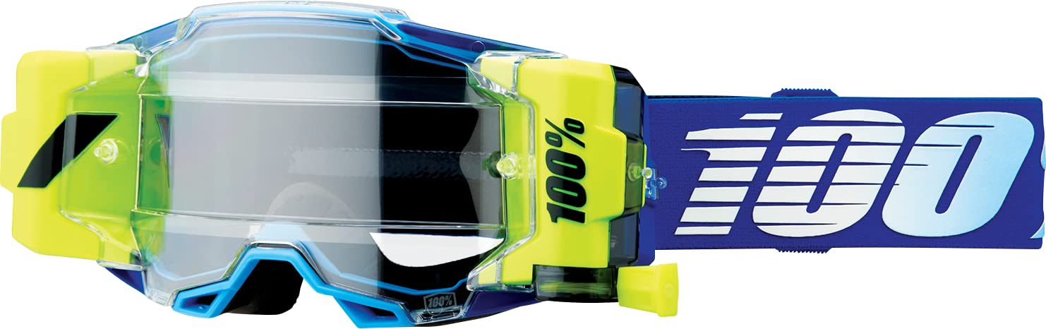 Armega Forecast Goggles - 100% UV Protection, OSFM Fit, Royal Blue/White/Clear Lens - Perfect for Skiing, Snowboarding & Outdoor Sports