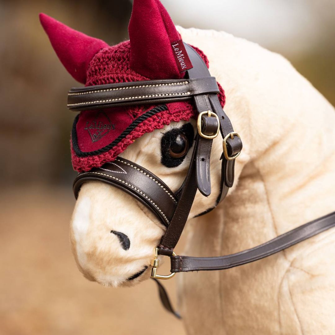 LeMieux Toy Pony Crochet Fly Bonnet for Horses - Breathable Summer Fly Protection - Perfect for Riding, Show, and Outdoor Activities