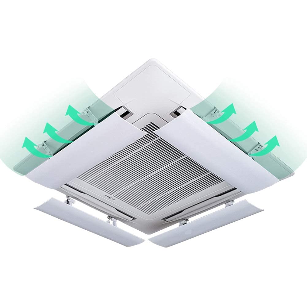 Xinmier Air Conditioner Wind Deflector (4 Pack) - Central AC Baffle Shield for Anti-Direct Blowing, Easy Installation (60cm Length) - Perfect for Bedrooms, Offices & Living Rooms to Prevent Cold Drafts