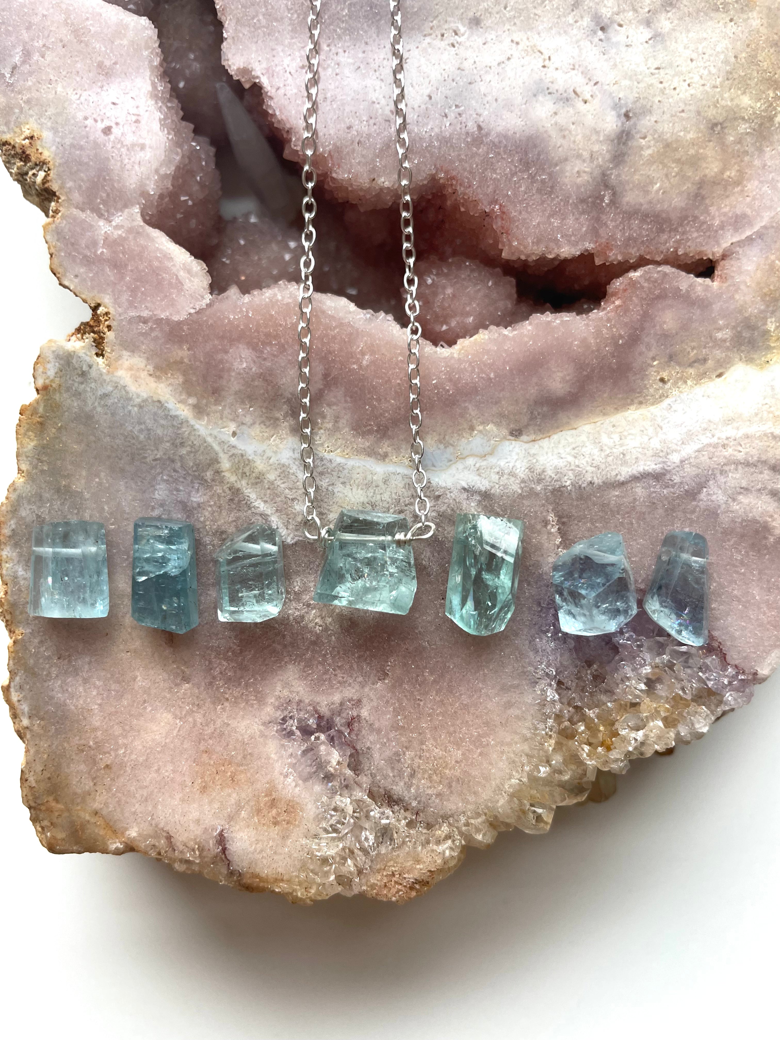 Elegant Tiny Aquamarine Gemstone Necklace - Dainty Blue Stone Jewelry for Women - Perfect for Everyday Wear, Gifts & Special Occasions
