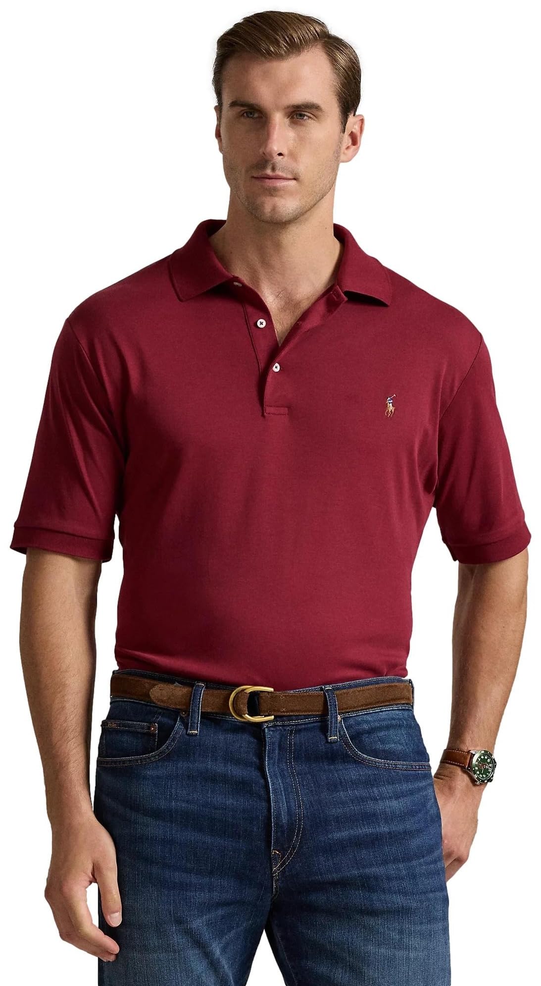 POLO RALPH LAUREN Men's Big & Tall Signature Waffle Knit Sweater - Comfortable Casual Pullover for Tall Men | Perfect for Office, Weekend Outings & Fall Layering
