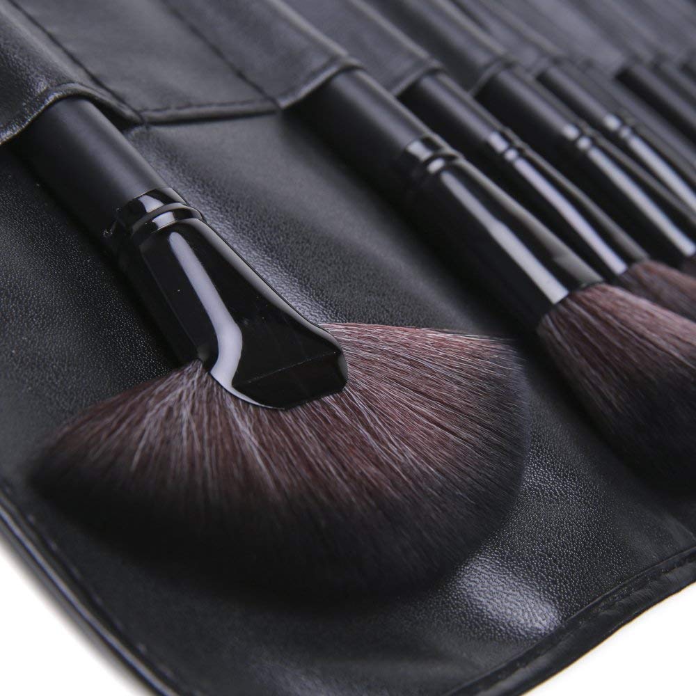 CIVAKI Professional 24-Piece Makeup Brush Set with Leather Storage Pouch & Premium Wooden Handles - Perfect for Makeup Artists, Beginners, and Everyday Beauty Routine