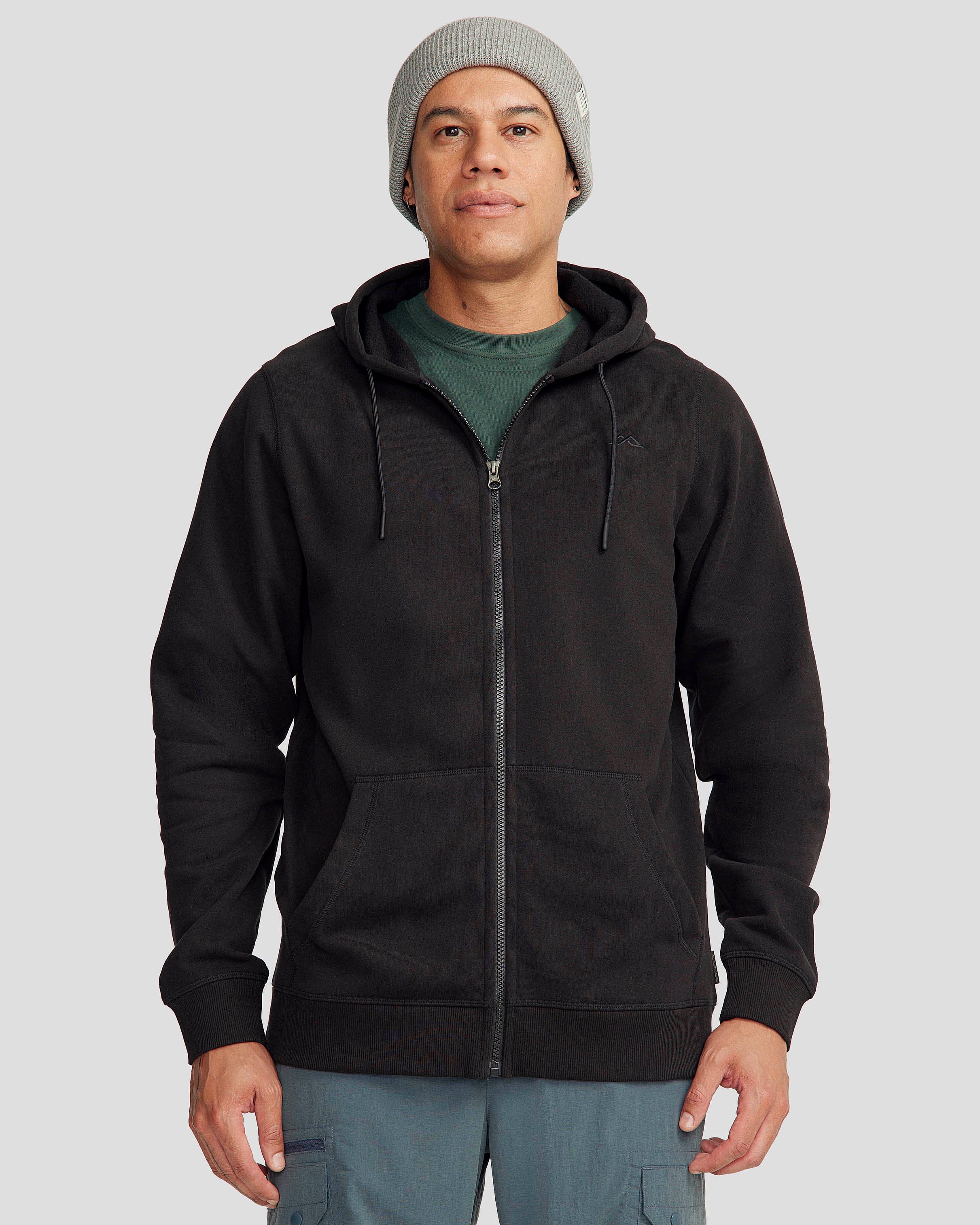 Men's Full Zip Hoodie Black Stingray - Stylish & Comfortable Jacket for Outdoor Activities & Casual Wear