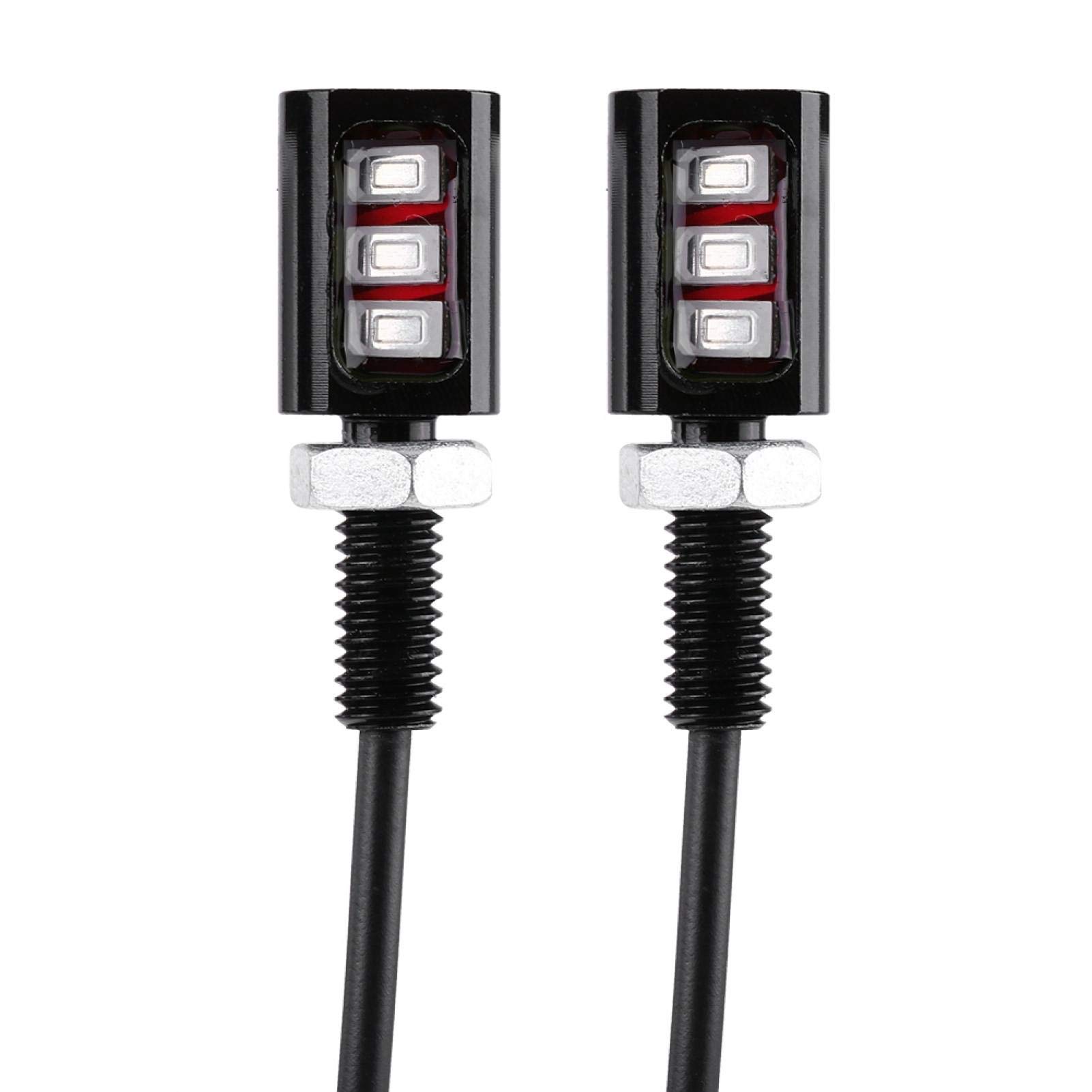 2 Pack 12V Universal Blue LED License Plate Light - Waterproof Motorcycle & Car License Plate Screw Bolt Lamp - Easy Installation for Nighttime Safety & Style